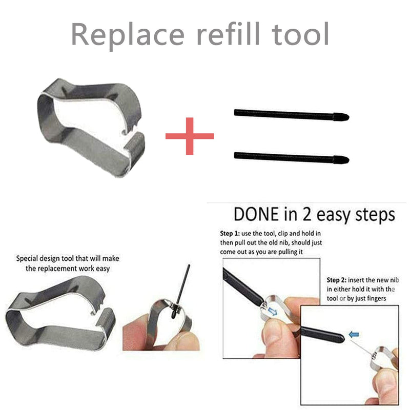 [Australia - AusPower] - Fold Edition Galaxy Z Fold 3 Pen Replacement for Samsung Galaxy Z fold 3 5G S Pen Touch Stylus +Replacement Tips/Nibs (Black) 