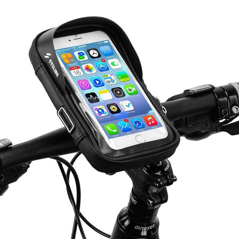 [Australia - AusPower] - 360° Rotatable Bike Phone Mount Bag Waterproof Bicycle Cell Phone Case Holder Touch Screen Handlebar Bag Pouch for iPhone 13 12 11 XR XS Max Galaxy S22 S21 S20 S10+ A52s Moto G8 Plus G7 E6 LG G8 ThinQ 