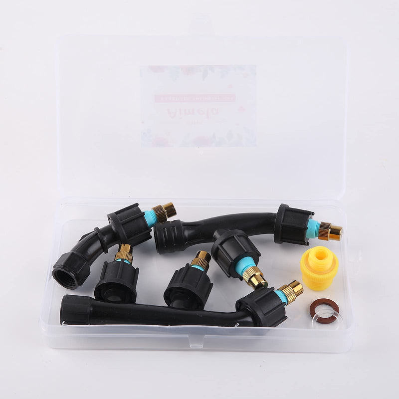 [Australia - AusPower] - Aimela Nozzle 3-Piece Set,Adjustable Aozzle for High Pressure Atomization, Titanium Material, Single Nozzle, Double Nozzle, Three Nozzle Combination 