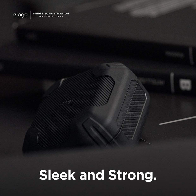 [Australia - AusPower] - elago Armor Case Compatible with Samsung Galaxy Buds 2 Pro Case (2022) / Galaxy Buds 2 Case (2021) / Galaxy Buds Pro Case (2021) / Galaxy Buds Live Case (2020) [US Patent Registered] [Black] Black 