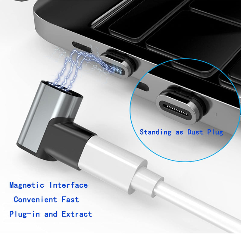 [Australia - AusPower] - Deasmfr Magnetic USB C 3.1 Gen2 24Pins Connector Adapter, USB PD 100W Quick Charge, 10Gb/s Data Transfer and 4K@60Hz Video Output for iPad Pro MacBook Air Ultrabook Laptop Android Phone 