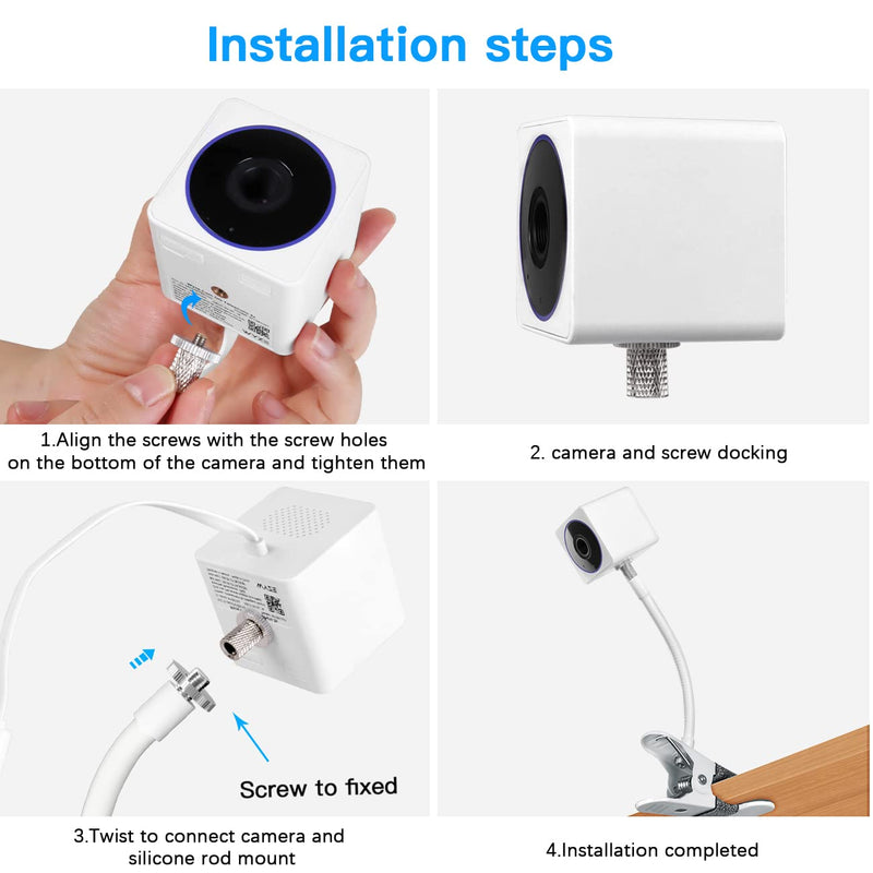 [Australia - AusPower] - HOLACA Baby Monitor Flexible Clip Mount for Wyze Cam OG,Wyze Cam Outdoor v1/v2,Wyze Cam pan/pan v2/pan v3,Wyze Cam V3/V3 PRO Twist Versatile Mounting Kit for Wyze Cam Baby Monitor (Clip Mount) 