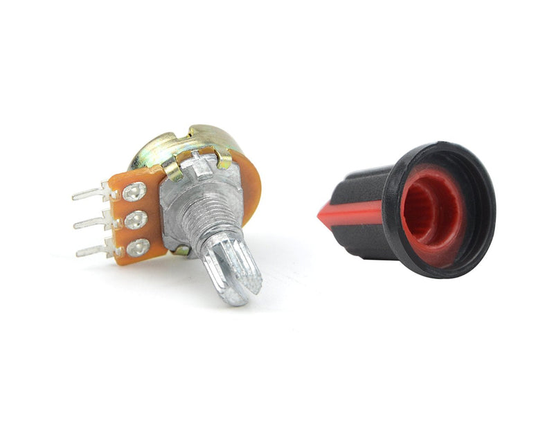 [Australia - AusPower] - WMYCONGCONG 27 PCS B1K B1K B2K B5K B10K B20K B50K B100K B500K B1M Ohm Potentiometer Assortment Kit Knurled Shaft Linear Rotary Taper Potentiometer Kit with Cap 
