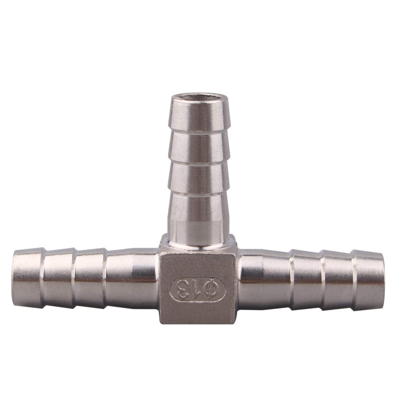 [Australia - AusPower] - DERPIPE Stainless Steel 1/2" Hose Barb, 3 Way Tee T Shape Union Barbed Splitter Fitting 0.5 Inch 