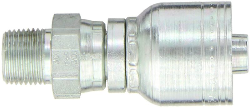 [Australia - AusPower] - Aeroquip 1AA6PS8 Carbon Steel Global TTC (Thru the Cover) Crimp Hose Fitting Male Pipe Swivel, Straight, 1/2" Hose ID, 3/8" - 18 Thread 