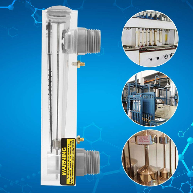 [Australia - AusPower] - Water Flow Meter, 1-10GPM 0.6MPa Knob Panel Type Liquid Flow Meter, ZG1" Acylic Water Liquid Flowmeter for Measuring Rate of Liquid Medium 