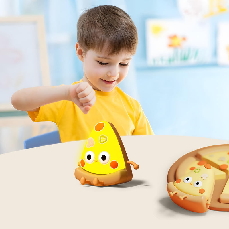 [Australia - AusPower] - QANYI Pizza Lamp, Personalized Yellow Food Decor Lights for Pizzeria Kitchen Restaurant Party Cool Home Desk Decoration, Funny Novelty Nightlight Gift for Kids 4 to 12 Year Old Boys Girls Adult 