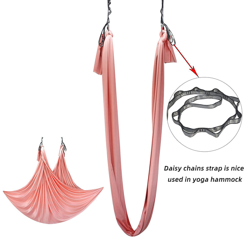 [Australia - AusPower] - PRIOR FITNESS 2pcs Nylon Daisy Chain straps for Aerial Yoga Hammock Swing Adjustable Aerial Silk Extender Strap Rope Anti-Gravity Yoga Extend Belts 