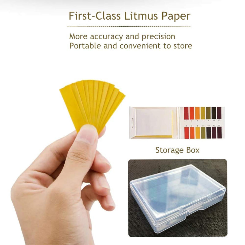 [Australia - AusPower] - 3 Pack pH.1-14 Test Paper Extensive Test Paper Litmus Test Paper 240 Strips pH Test with Storage Case for Saliva Urine Water Soil Testing Pet Food and Diet pH Monitoring (3 Pack with Storage Case) 4 Count (Pack of 1) 