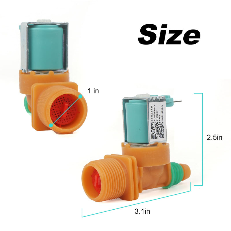 [Australia - AusPower] - DC62-30314V Cold Water Inlet Solenoid Valve for Samsung Washer WA40J3000AW/A2-0001, WA40J3000AW/A2-0011, WA40J3000AW/A2-0012 Replacement Part 3992464 AP5966634 PS11719664 EAP11719664 