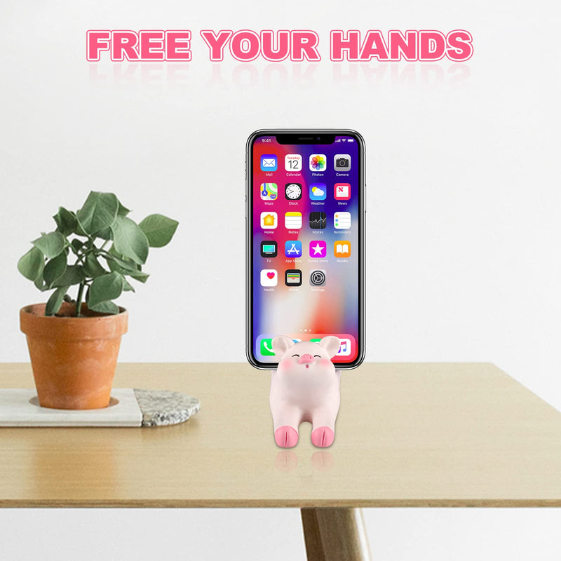 [Australia - AusPower] - Seninda Cute Phone Holder Lovely Pink Pig Cellphone Stand Desktop Accessories Office Decor (Shape A) 