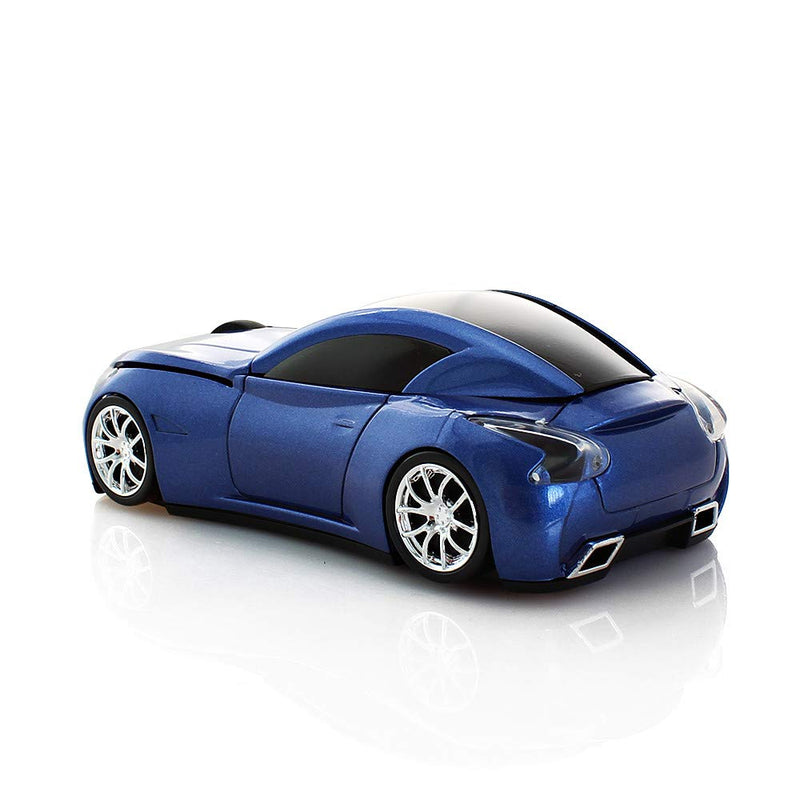 [Australia - AusPower] - Aikchi Wireless Sports Car Mouse, Wireless Desktop Laptop Computer Mouse 2.4GHz Optical Mice for YFND (Blue) Blue 