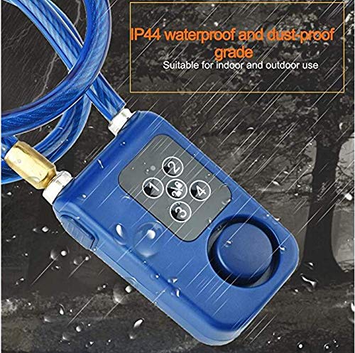 [Australia - AusPower] - Solebe Digital Lock Bike/Motorcycle/Gate Door Digital Lock with Anti Theft Alarm 110dB blue(31.5 Inch) 