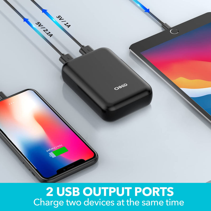[Australia - AusPower] - Pocket Size Power Bank 10000mah for Heated Vest,5V 2A Heated Jacket Battery Pack,LED Display Portable Charger with Dual USB,External Battery Phone Chager for iPhone,Android etc. 
