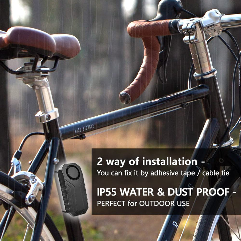 [Australia - AusPower] - Japard Bike Alarm/Motorcycle Alarm - Motion Sensor, Waterproof IP55, Remote Access 65ft, Loudest 113dB with Remote Controller 