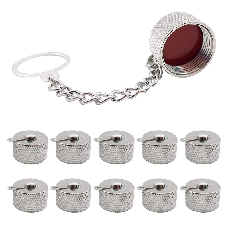 [Australia - AusPower] - (Pack of 10) Protective Cover Dust Cap with Chain for N Type Female and UHF Female SO-239 Connector Adapter 