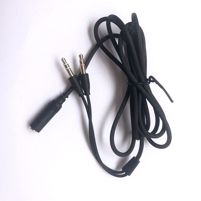 [Australia - AusPower] - Headset Y Splitter Audio Cable Separate Microphone Headphone Port Gaming Headset Splitter PC Headphone Adapter Cord for Razer Kraken X/BlackShark V2 Pro/Razer Nari 