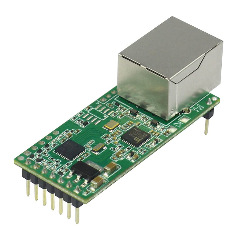 [Australia - AusPower] - PUSR USR-TCP232-T2 Tiny Serial Ethernet Converter Module Serial UART TTL to Ethernet TCPIP Module Support DHCP and DNS (1Piece) 1Piece 