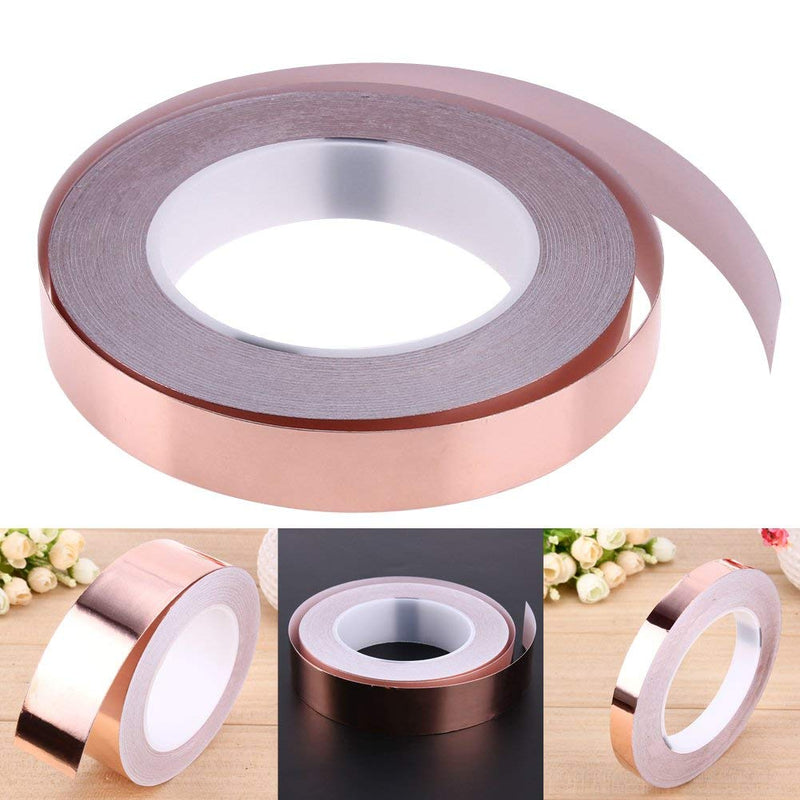 [Australia - AusPower] - Copper Foil Tape (1inch X 65 FT), Dual Conductive Adhesive Tape for Guitar and EMI Shielding, Crafts, Electrical Repairs, Grounding 