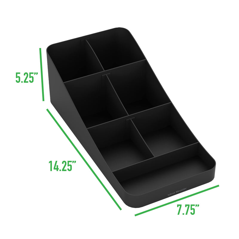 [Australia - AusPower] - Mind Reader Coffee 7 Compartment Organizer, Black 