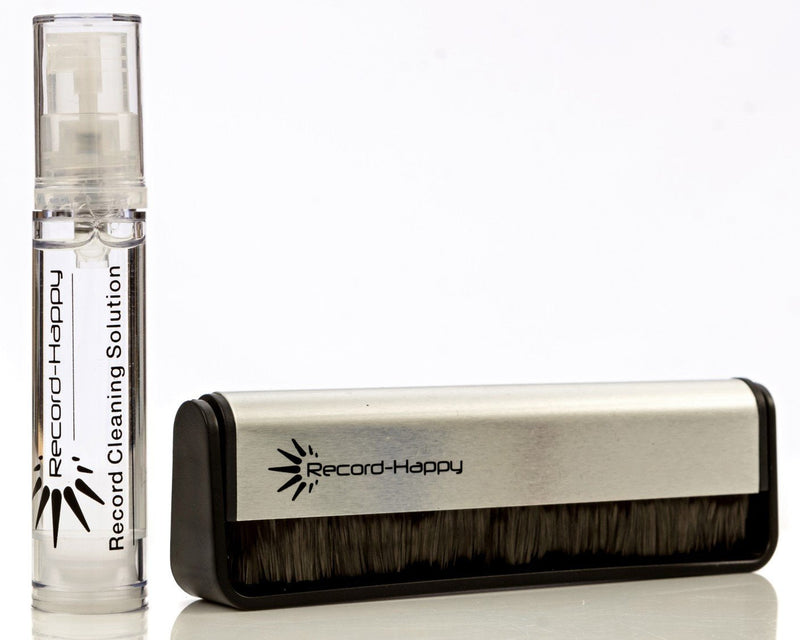 [Australia - AusPower] - Vinyl Record Cleaning Brush Set - Carbon Fiber Brush, Microfiber Cloth and Anti-Static Solution Kit by Record-Happy. Keep Your Prized Album Collection Like New 