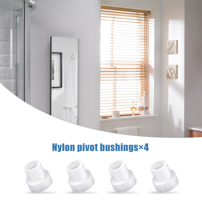 [Australia - AusPower] - 4pcs Shower Door Nylon Pivot Bushing, Shower Door Pivot Bushing Shower Door Pivot Pin Kit Shower Door Parts for Pivot Shower Doors 