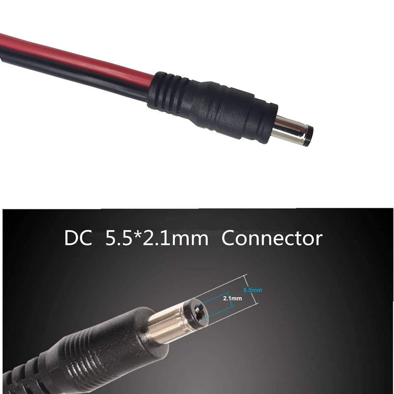 [Australia - AusPower] - DC Car Charger Cable 4ft - 12-24V DC Car Charger Auto Power Supply Cord Cigarette Lighter Male Plug to DC 5.5mm x 2.1mm Connector Extension Cord for Portable DVD Player, Car, Camera 