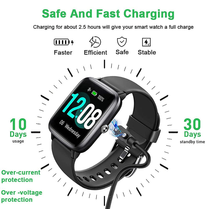 [Australia - AusPower] - Smart Watch Charger VeryFitPro Smartwatch Charging Cable for ID205L (2 Pack) 