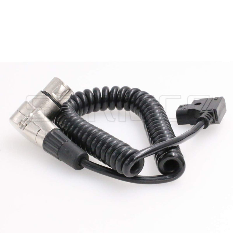 [Australia - AusPower] - SZRMCC D-tap to XLR 4 Pin Female Coiled Power Cable for DSLR Camcorder LED Flash Light for ARRI Alexa Camera Monitor (Coiled Cable) Coiled Cable 