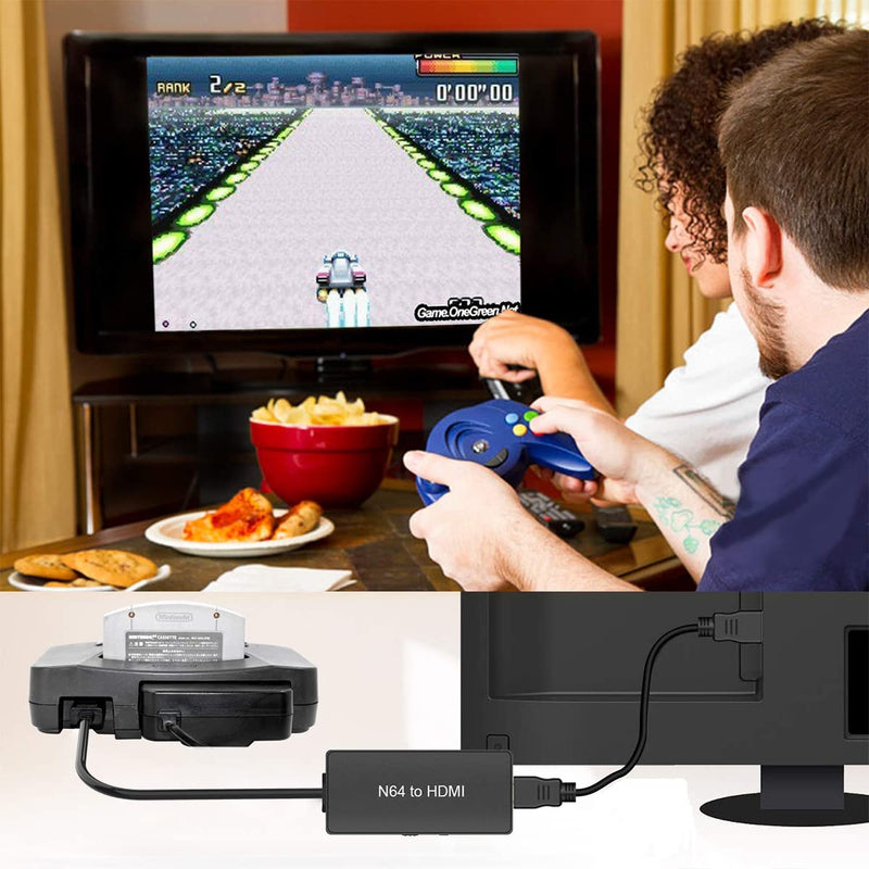 [Australia - AusPower] - N64 to HDMI Converter Adapter Support 16:9/ 4:3 Conversion, HDMI Link Cable for N64 /SNES /NGC/ SFC（Plug and Play） 
