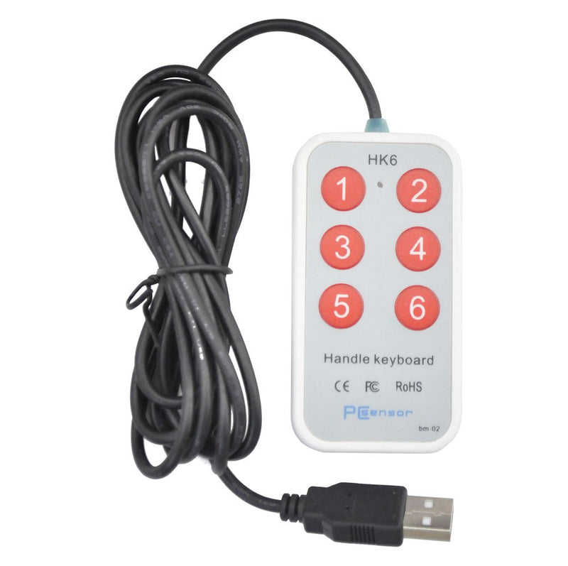 [Australia - AusPower] - iKKEGOL 2 Meter /6.6Feet USB Durable Handle Mini Button 6 Keys User-Defined Keyboard for Game Laptop 