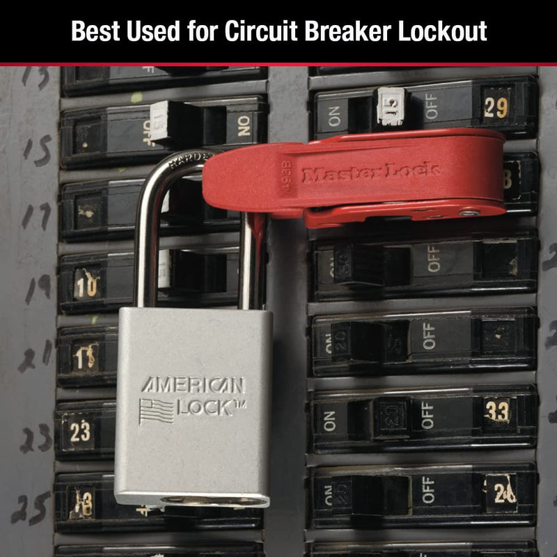 [Australia - AusPower] - Master Lock Circuit Breaker Lockout, Lockout Tagout Breaker Lock, Breaker Box Lock for Standard Single and Double Toggles, 493B Single & Double Toggles 