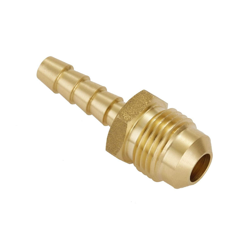 [Australia - AusPower] - Minimprover 4PCS Lead Free Brass 1/4" Hose ID Barb to 3/8" Male Flare Straight Brass Hose Connector Fitting Fuel/AIR/Water/Oil/Gas/WOG 