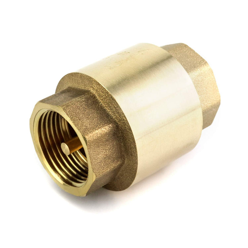 [Australia - AusPower] - QWORK In-Line Check Valve Brass, 3/4" Female One Way Check Valves, 3/4 Inch 1 Pack 