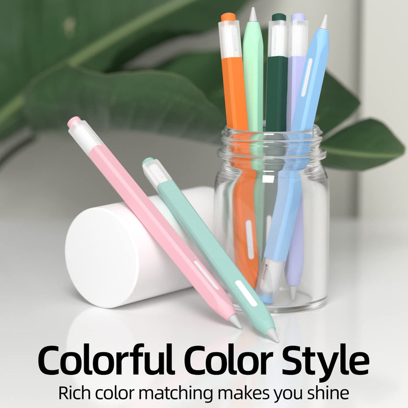 [Australia - AusPower] - JOOSKO 2 Pack Pencil Case Compatible with Apple Pencil 2nd Generation Case,Non-Slip Silicone Case,Compatible withMagnetic chargingand DoubleClick, for iPadPro 11 12.9inch (Pink, Light Blue) Pink, Light Blue 