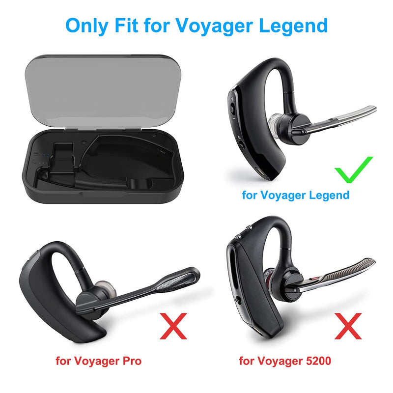 [Australia - AusPower] - Power Charging Case Compatible with Plantronics Voyager Legend Headset, 2 in 1 Portable Charge Case with LED Indicator Compatible with Voyager Legend Headset 
