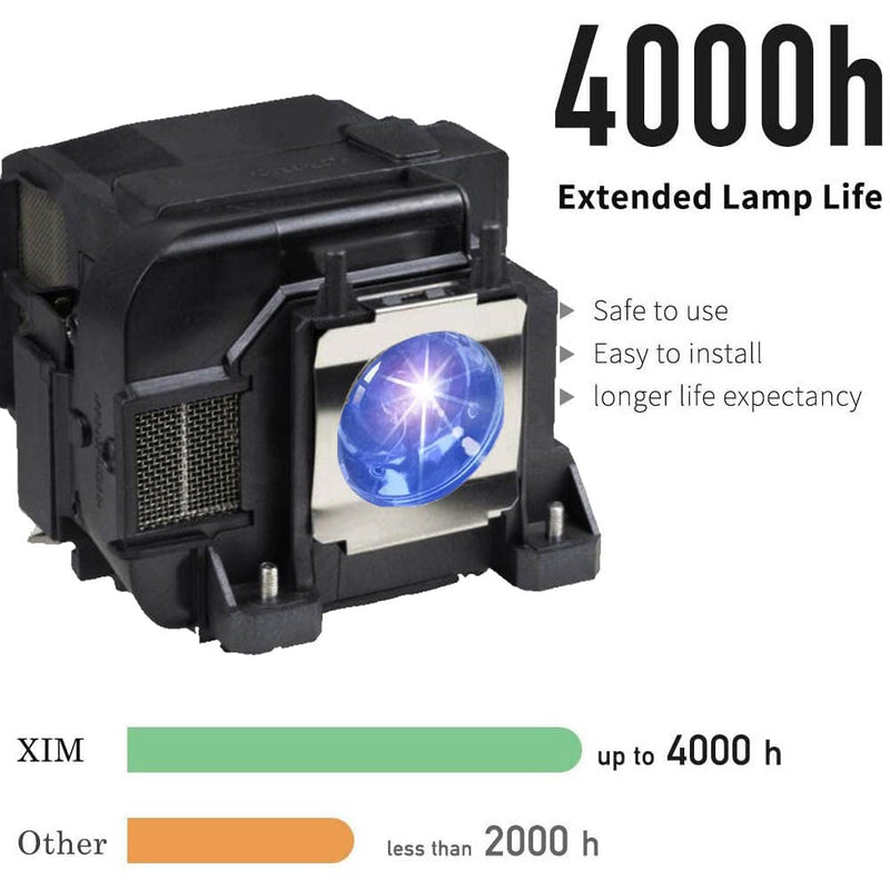 [Australia - AusPower] - XIM ELPLP75 V13H010L75 Replacement Projector lamp Compatible with Epson EB-1930 EB-1935 EB-1940W EB-1945W EB-1950 EB-1955 EB-1960 EB-1965 ELP-LP74 ELP-LP75 H473A H474A H491A Powerlite 1930 1935 1940W 