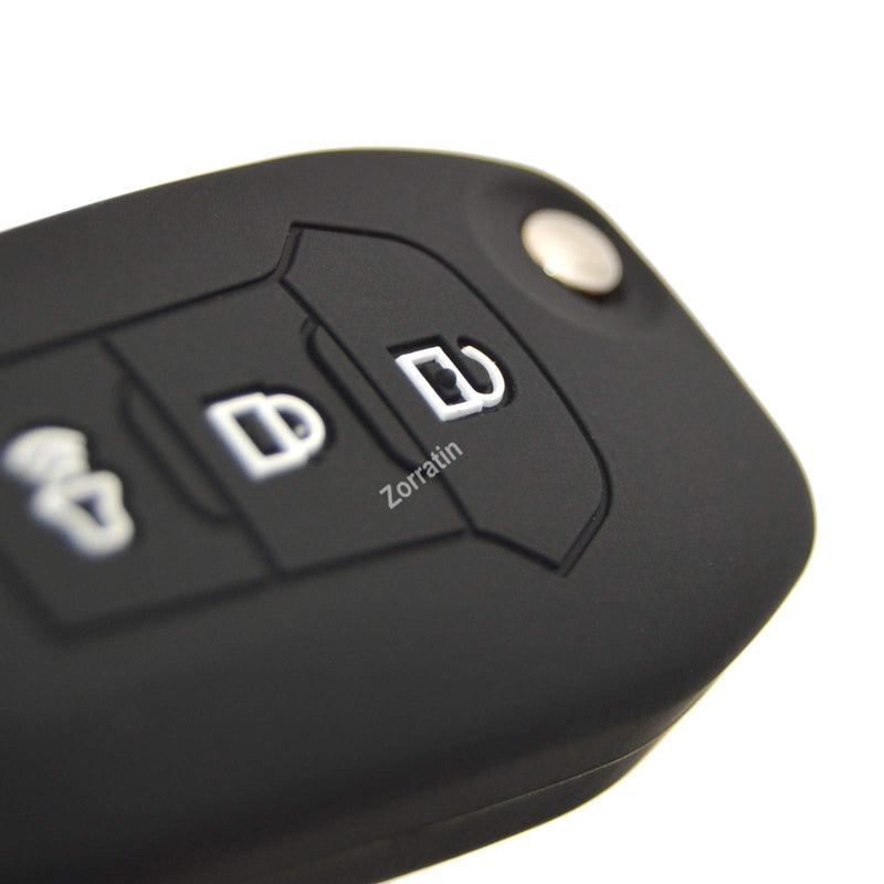 [Australia - AusPower] - Silicone Key Fob Cover Remote Protector compatible with Ford F150 F250 F350 F450 F550 Explorer Ranger Escape 3 buttons Gray 