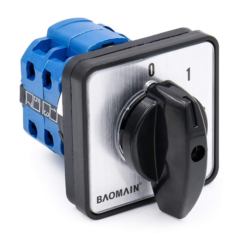 [Australia - AusPower] - Baomain Cam Changeover Switch AC 660V 20A 8 Terminals 5 Position SZW26-20/0-4.2 Mounting Rotary Select Switch 
