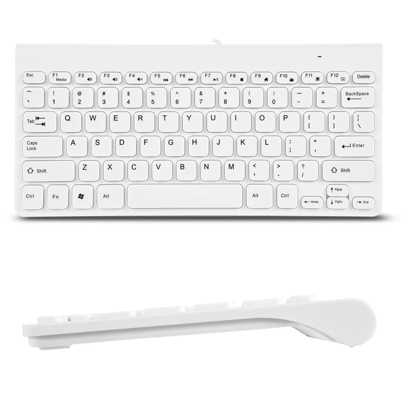 [Australia - AusPower] - Limouyin Wired Keyboard and Mouse, Ultra-Thin USB Keyboard Optical Mouse Mice Set ComboFull Size Wire Corded Keyboard Mouse Combo Set with Number Pad for Laptop,PC,Desktop White 