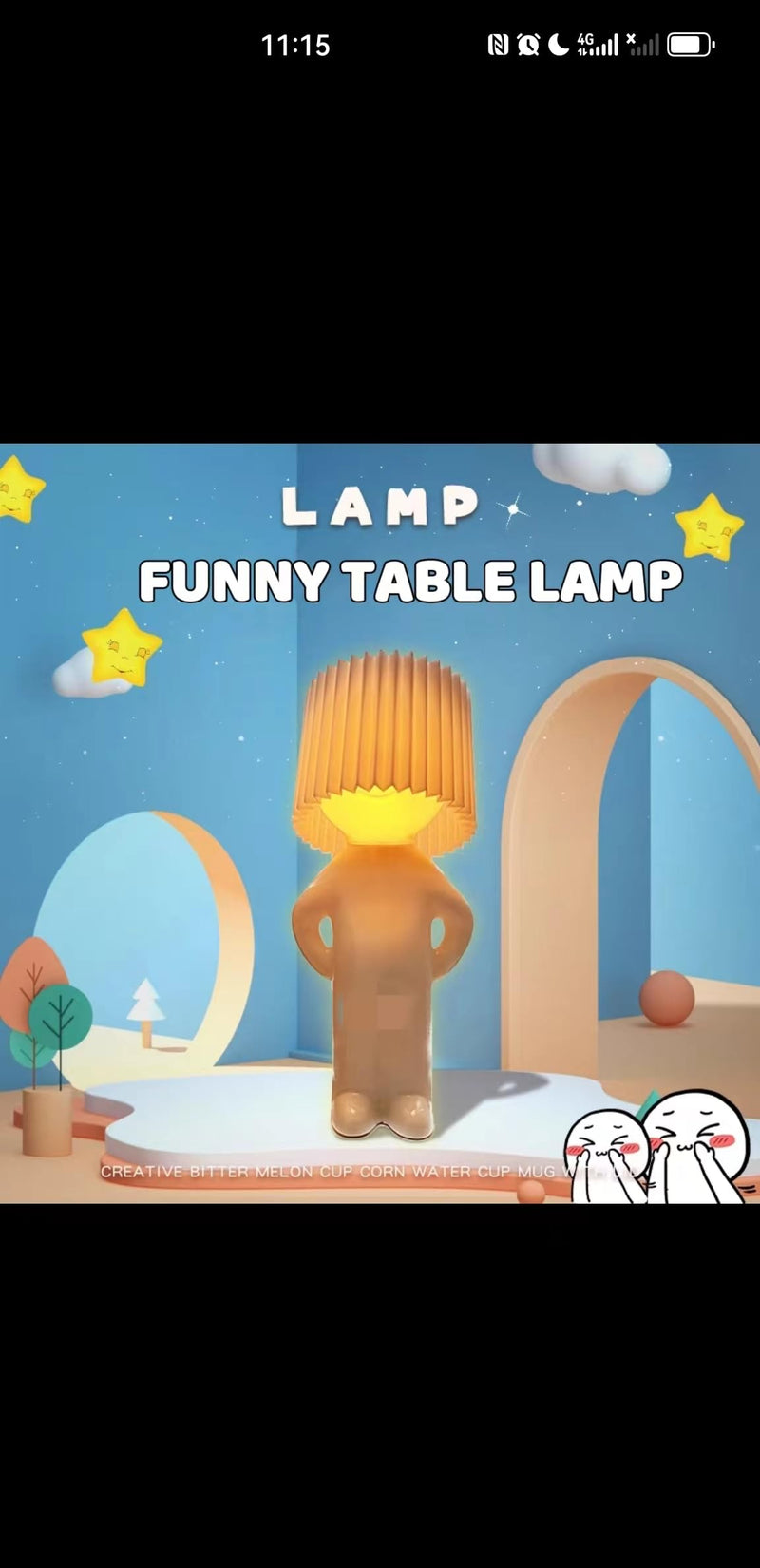 [Australia - AusPower] - Funny Bedside Table Lamp, Birthday Gifts for Men Women,Valentines Day Gifts for Him Her Boyfriend, Shy Boy Table Lamp, White Elephant Gifts for Adults,Funny Gifts for Men Women, Adult Gag Gifts Blue 