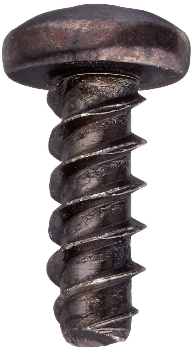 [Australia - AusPower] - Steel Thread Rolling Screw for Plastic, Black Zinc Plated, Pan Head, Phillips Drive, #2-28 Thread Size, 1/4" Length (Pack of 100) 