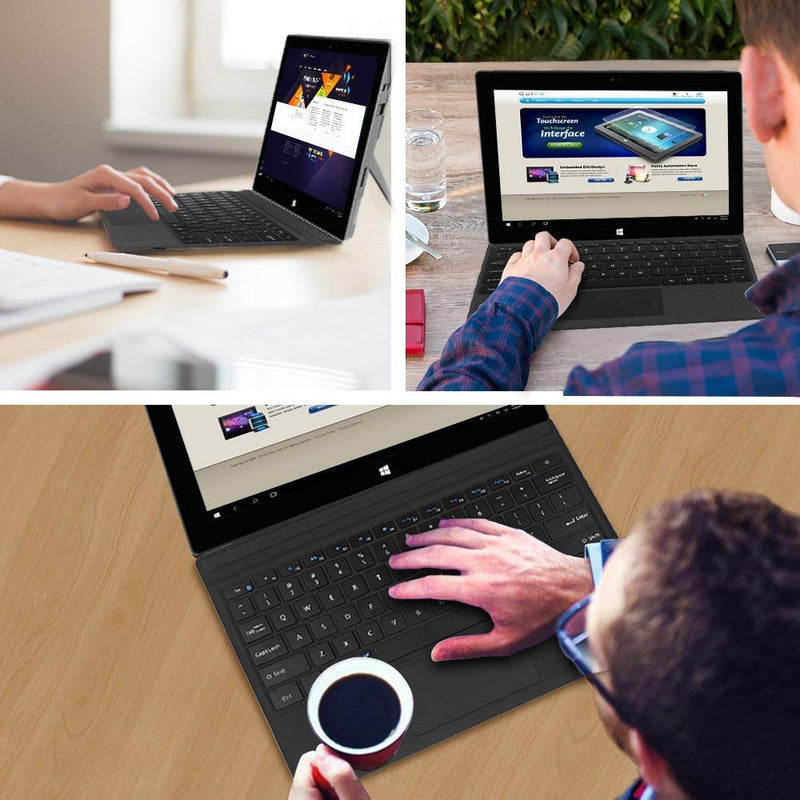 [Australia - AusPower] - Fintie Type Cover for Microsoft Surface Pro 7 Plus/Pro 7 / Pro 6 / Pro 5 / Pro 4 / Pro 3, Ultrathin Portable Wireless Bluetooth Keyboard with Built-in Rechargeable Battery (Black) 