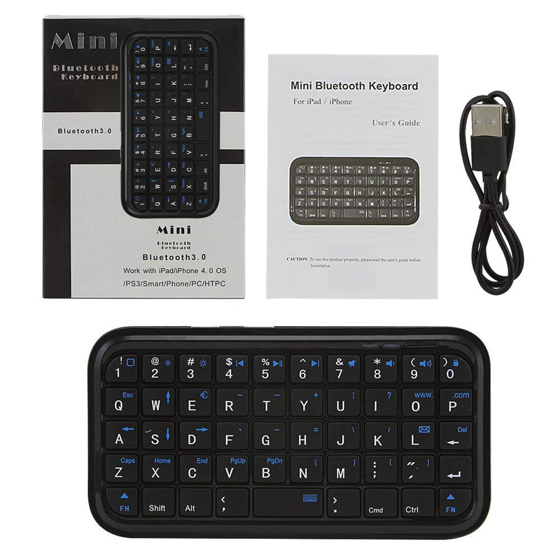 [Australia - AusPower] - Bluetooth 3.0 Keyboard,Rechargeable Mini Slim Travel Size Wireless Pocket Keypad Small Portable 49 Keys Keyboard for PC Notebook Tablets Smartphones 