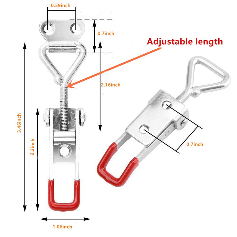 [Australia - AusPower] - RENYIAO Toggle Clamp Latch GH-4001 Pull-in Mounting Door Lock (4 Pieces) 4001 4pcs 