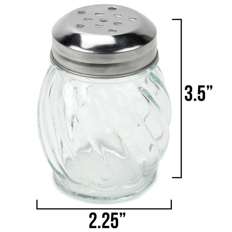 [Australia - AusPower] - Spice & Cheese Shaker - 5 oz. Glass Server with Metal Lid and Extra Large Holes for Parmesan and Mozzarella by Back of House Ltd. 