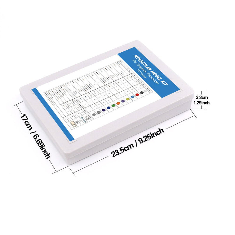 [Australia - AusPower] - Swpeet 122 Pcs Organic Chemistry Molecular Model Student and Teacher Kit, Molecular Model Set for Inorganic & Organic Chemistry - 59 Atoms & 62 Links & 1 Short Link Remover Tool 