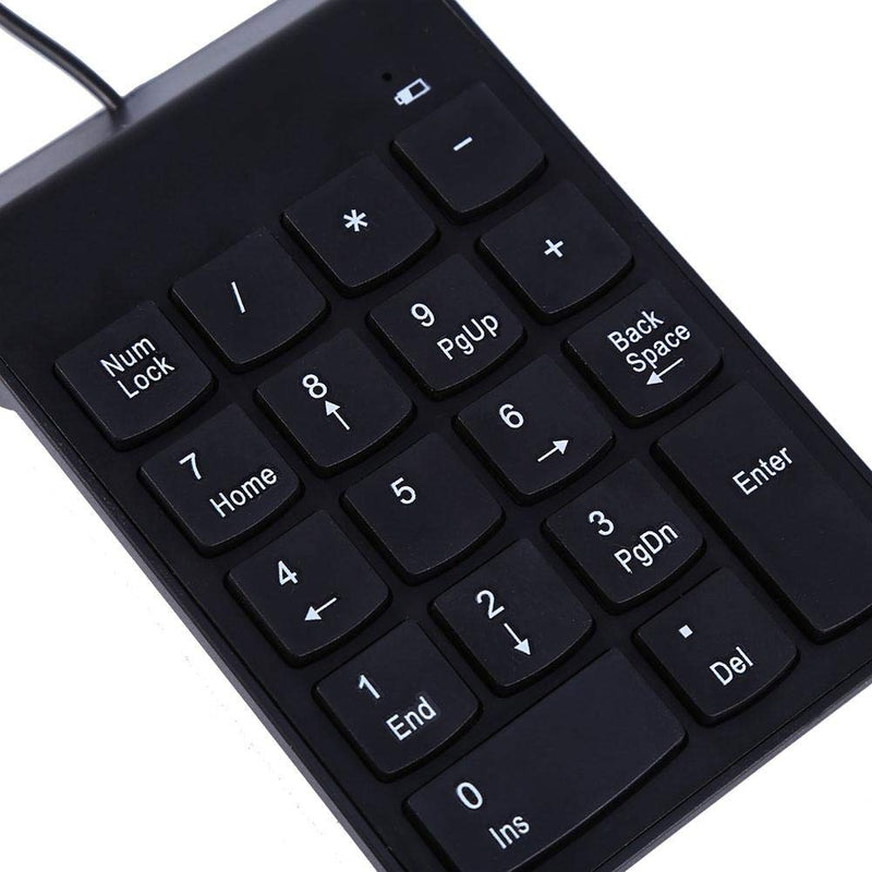 [Australia - AusPower] - Mini Wired USB Numeric Keypad 18 Keys Slim Number Pad for Desktop Laptop PC 