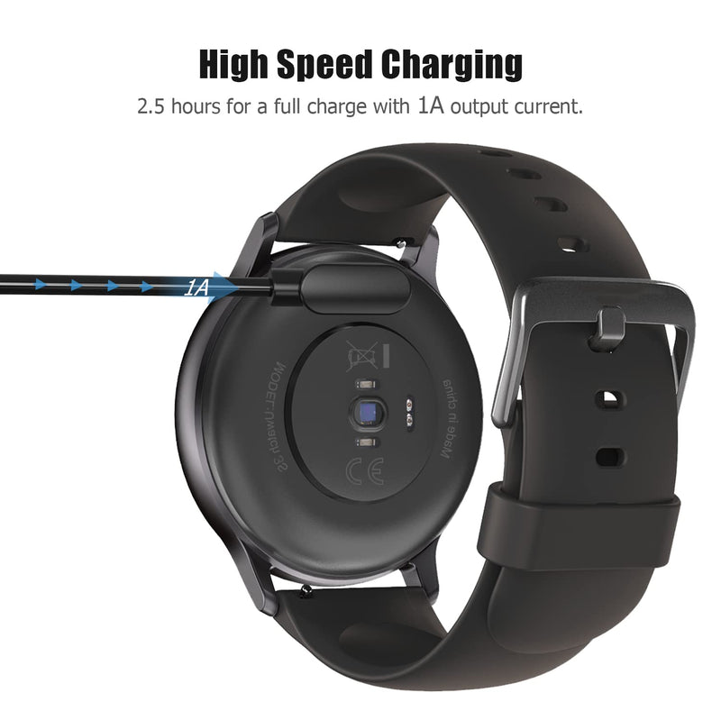 [Australia - AusPower] - Smart Watch Charger for YAMAY VeryFitPro, [ 2-Pack 3.3-Feet ] Replacement Magnetic Watch USB Charging Cable Cord for SW021 SW023 Letsfit ID205L ID205U ID205S SW025 Uwatch 3S 3 2 2S 