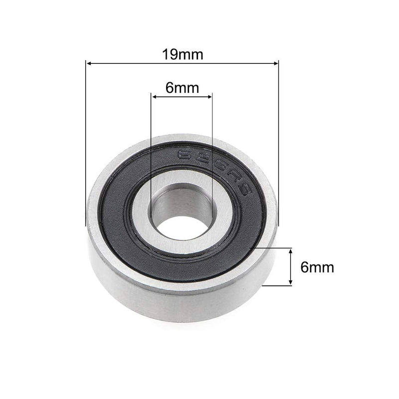 [Australia - AusPower] - uxcell 626-2RS Deep Groove Ball Bearing 6x19x6mm Double Sealed ABEC-3 Bearings 5-Pack 6mmx19mmx6mm 